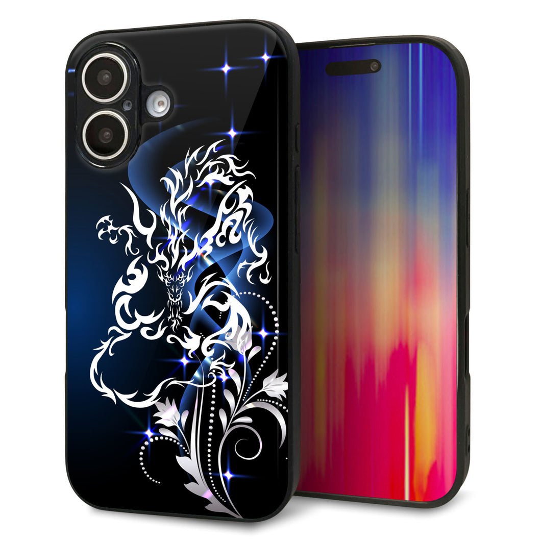 iPhone16 強化ガラス&TPUスマホケース ガラプリ【1000 闇のシェンロン】