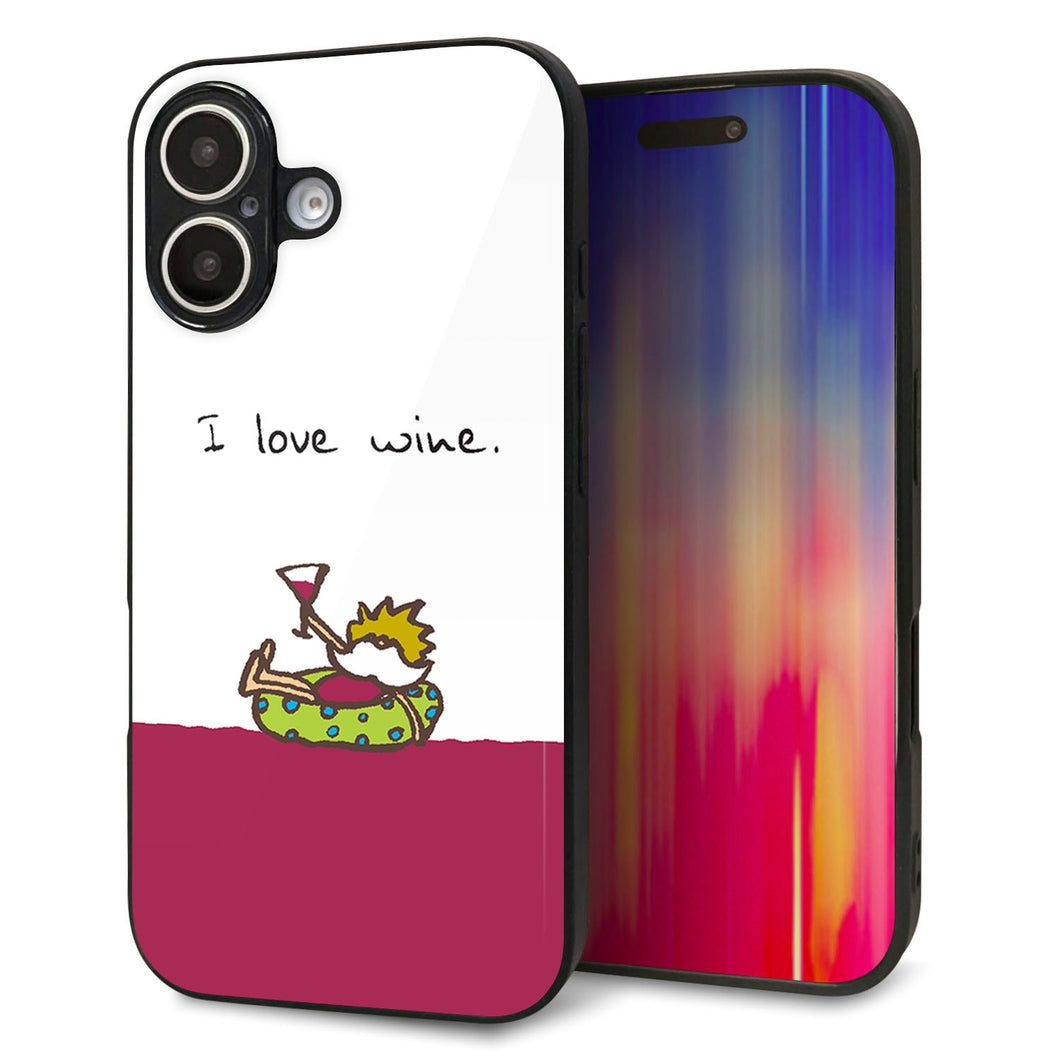 iPhone16 強化ガラス&TPUスマホケース ガラプリ【IA811 ワインの神様】