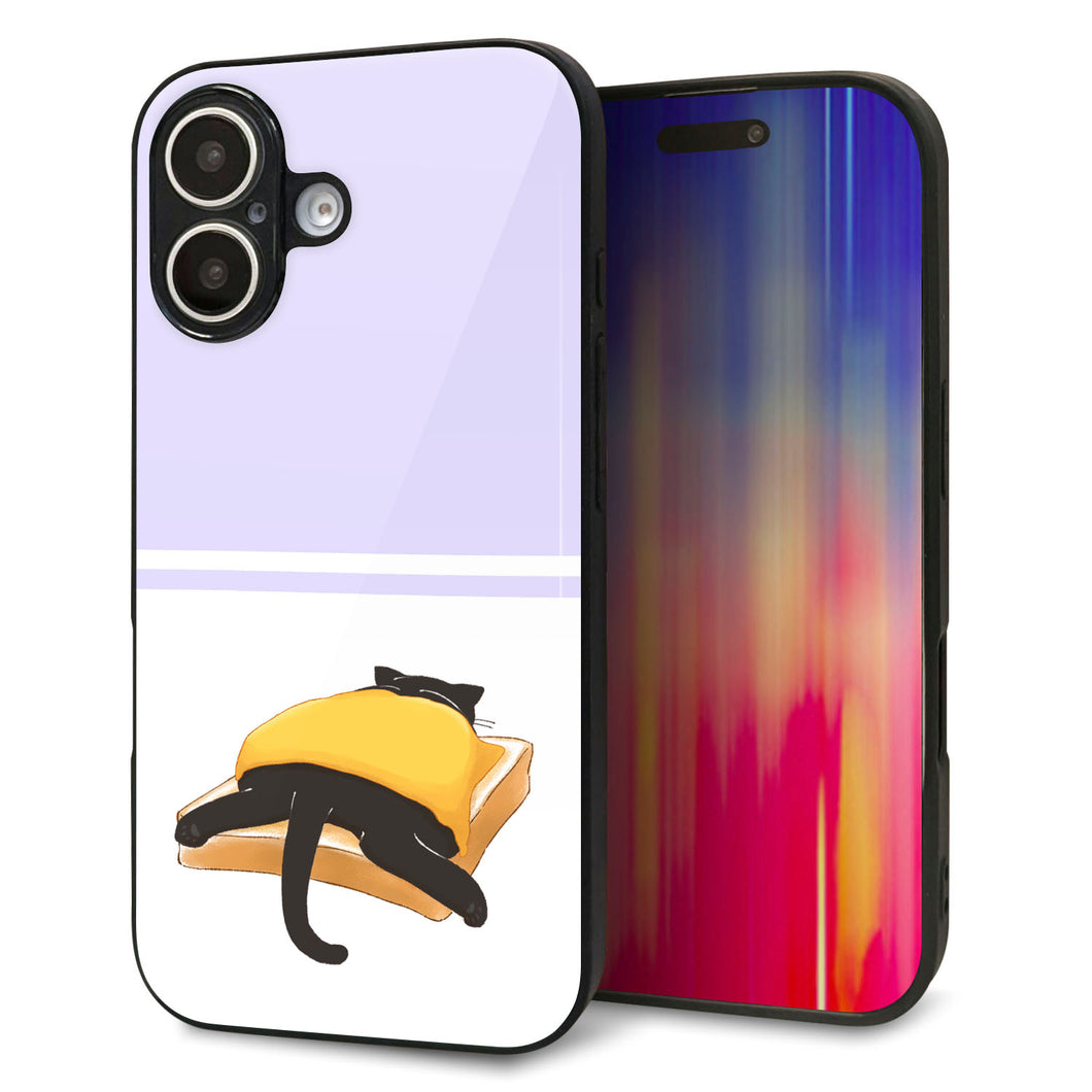 iPhone16 強化ガラス&TPUスマホケース ガラプリ【KM962 チーズ】