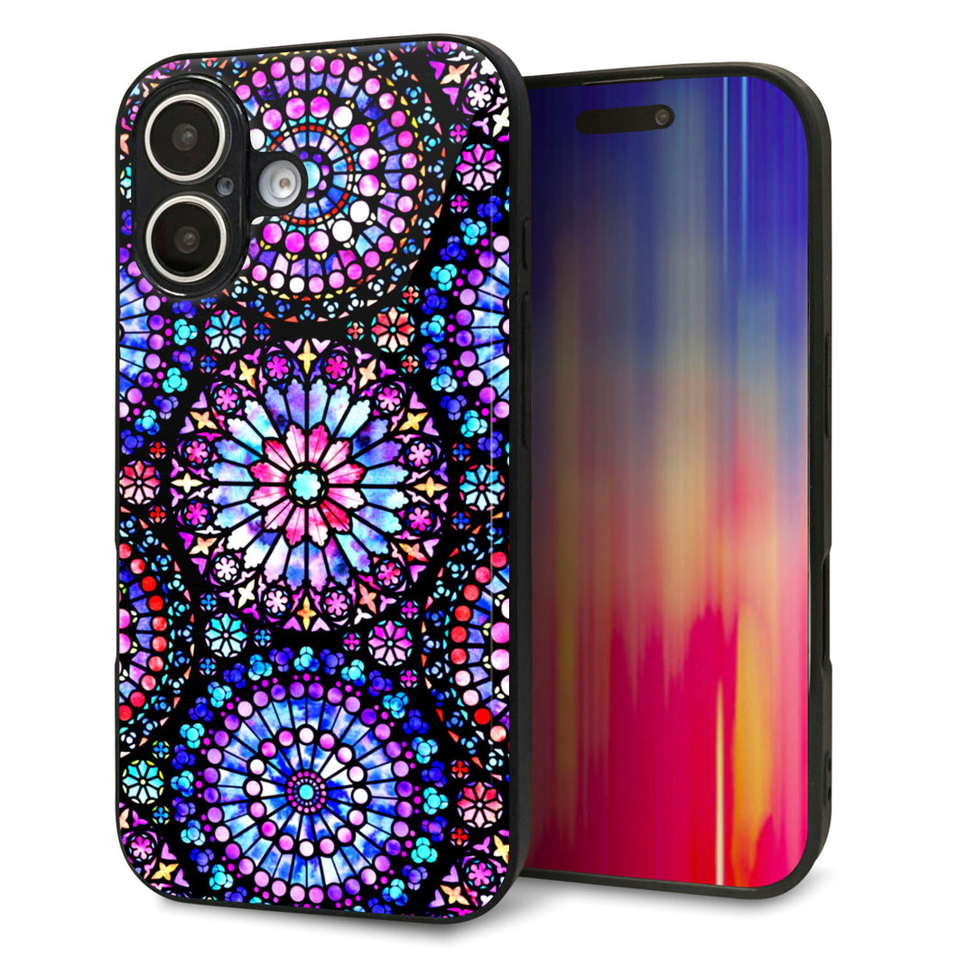 iPhone16 強化ガラス&TPUスマホケース ガラプリ【MA953 パターン柄 A】