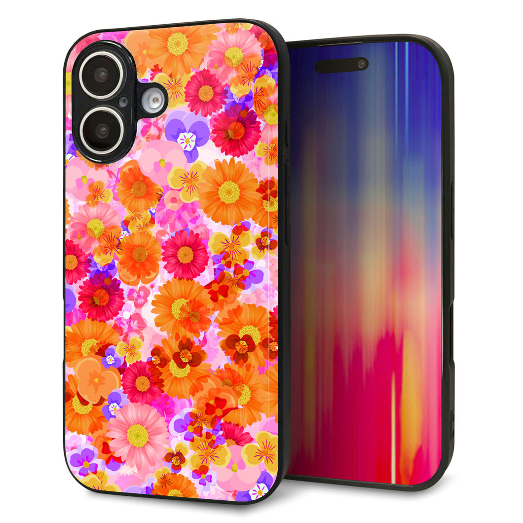 iPhone16 強化ガラス&TPUスマホケース ガラプリ【SC869 リバティプリント フルールドパルファン(ピンク)】