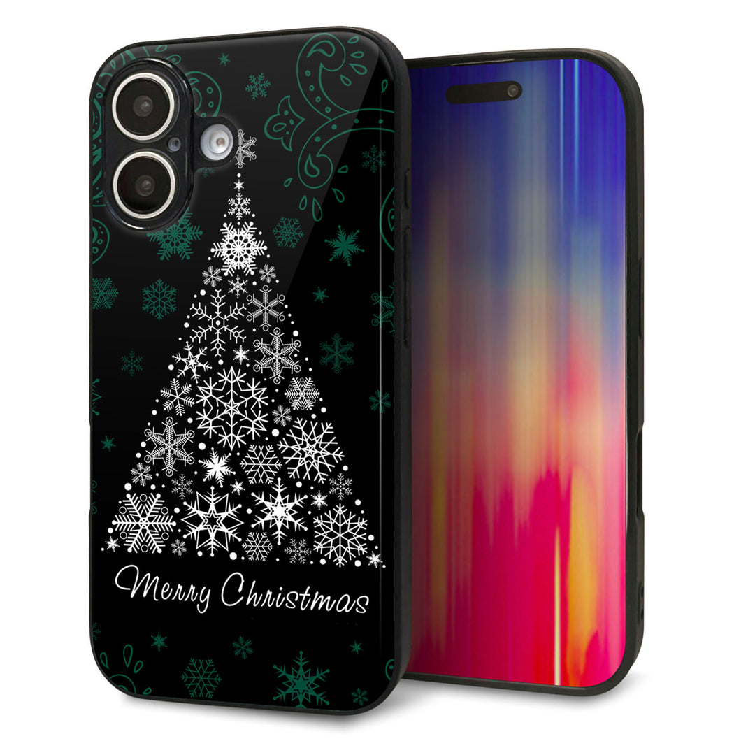 iPhone16 強化ガラス&TPUスマホケース ガラプリ【XA808 聖なるツリー】