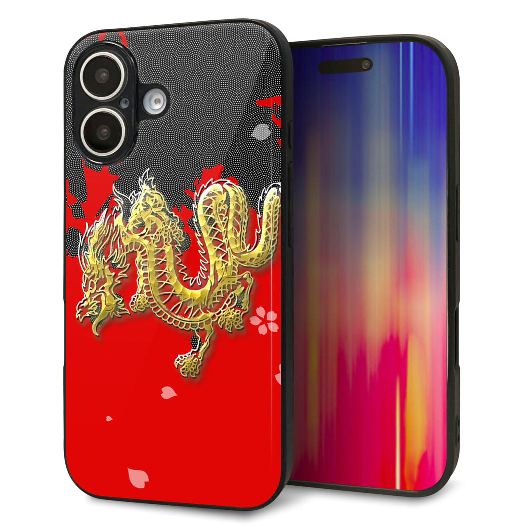 iPhone16 強化ガラス&TPUスマホケース ガラプリ【YC901 和竜02】