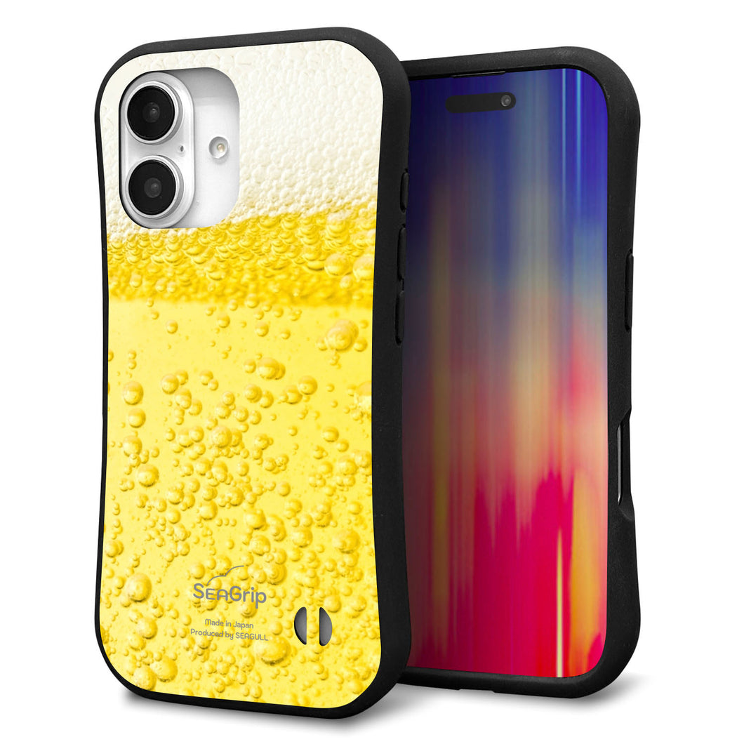 iPhone16 スマホケース 「SEA Grip」 グリップケース Sライン 【450 生ビール】 UV印刷