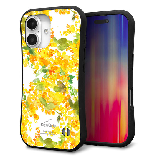 iPhone16 スマホケース 「SEA Grip」 グリップケース Sライン 【MA870 ミモザ】 UV印刷