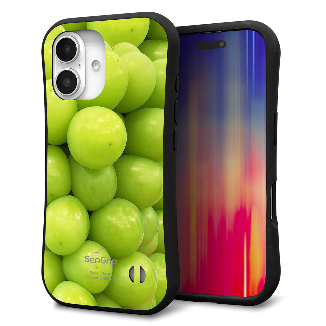 iPhone16 スマホケース 「SEA Grip」 グリップケース Sライン 【MA880 マスカット】 UV印刷