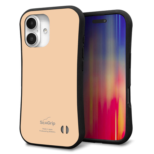 iPhone16 スマホケース 「SEA Grip」 グリップケース Sライン 【TA020 レトロベージュ】 UV印刷