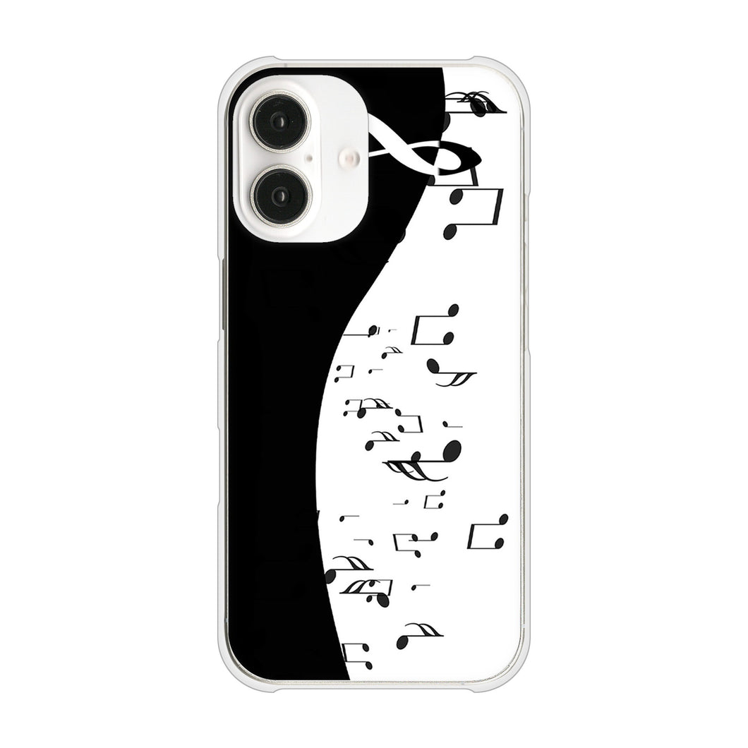 iPhone16 高画質仕上げ 背面印刷 ハードケース音符