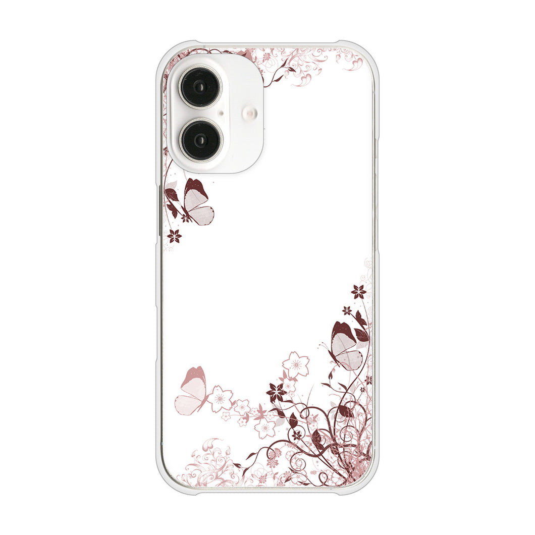 iPhone16 高画質仕上げ 背面印刷 ハードケースバタフライ