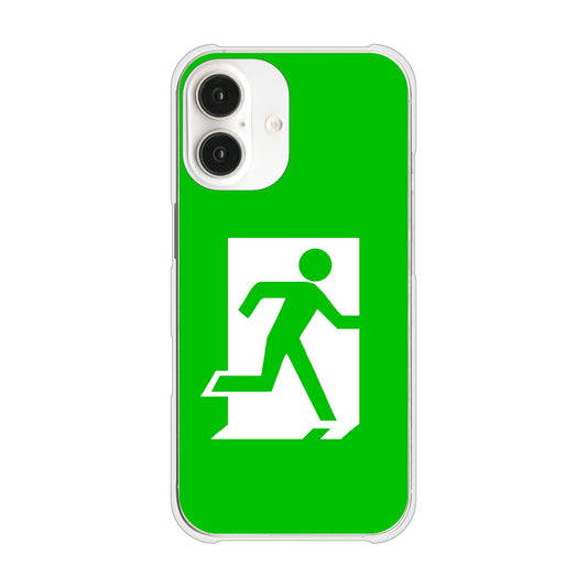 iPhone16 高画質仕上げ 背面印刷 ハードケース 【163 非常口】