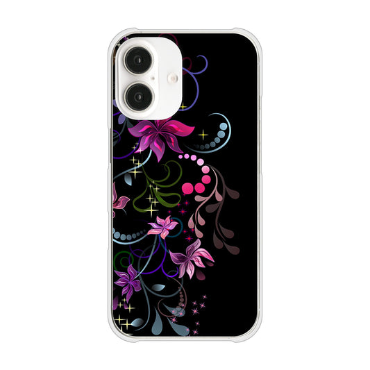 iPhone16 高画質仕上げ 背面印刷 ハードケース 【263 闇に浮かぶ華】
