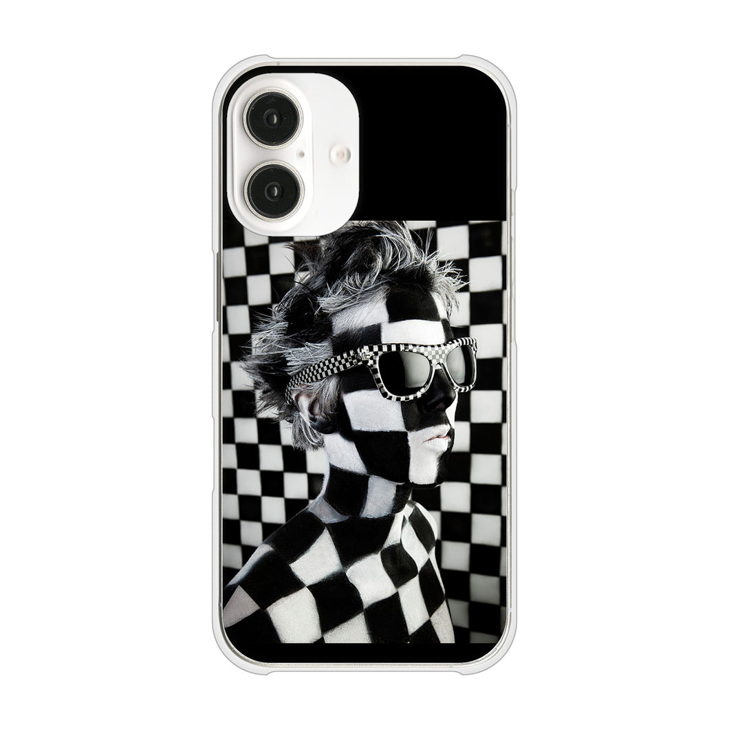 iPhone16 高画質仕上げ 背面印刷 ハードケース 【357 bk&wh】