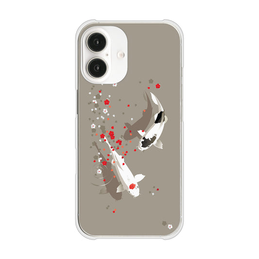 iPhone16 高画質仕上げ 背面印刷 ハードケース 【367 よりそう鯉】