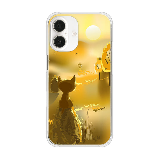 iPhone16 高画質仕上げ 背面印刷 ハードケース 【400 たそがれの猫】