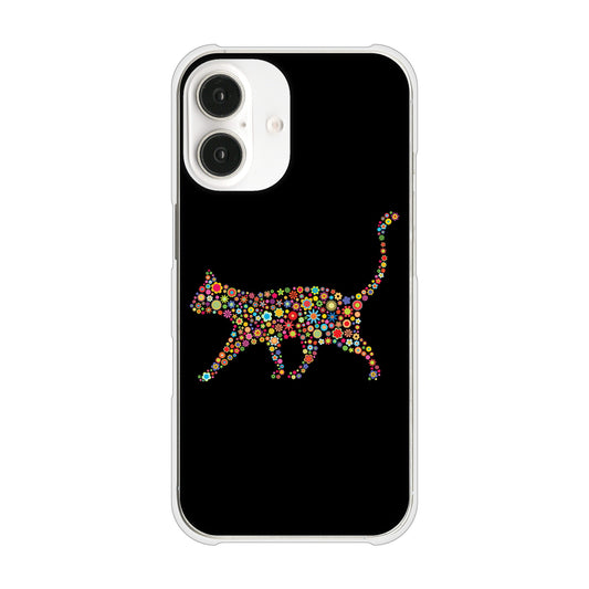 iPhone16 高画質仕上げ 背面印刷 ハードケース 【406 カラフルキャット】