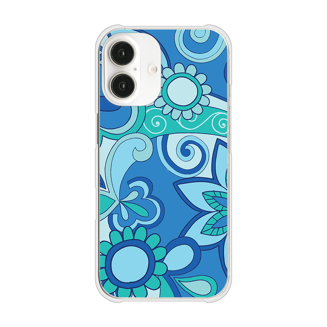 iPhone16 高画質仕上げ 背面印刷 ハードケース 【409 ブルーミックス】