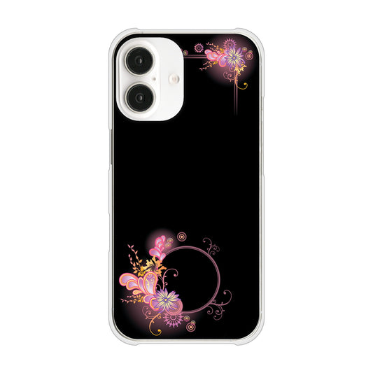 iPhone16 高画質仕上げ 背面印刷 ハードケース 【437 華のフレーム】