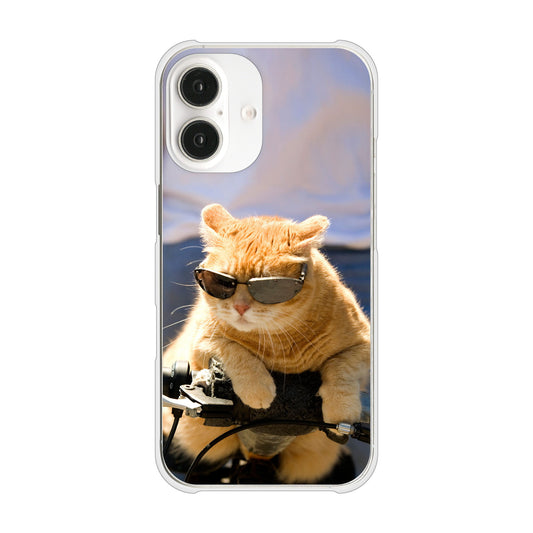 iPhone16 高画質仕上げ 背面印刷 ハードケース 【595 にゃんとサイクル】