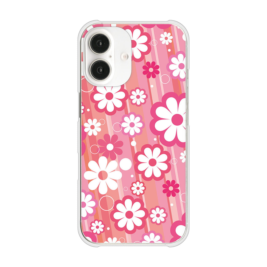 iPhone16 高画質仕上げ 背面印刷 ハードケース 【751 マーガレット(ピンク系)】