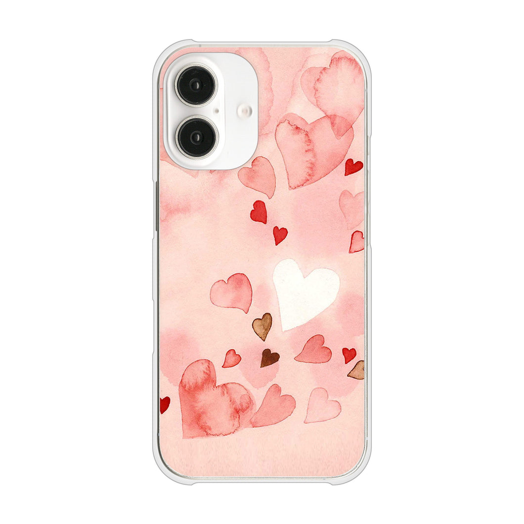 iPhone16 高画質仕上げ 背面印刷 ハードケース 【1125 ハートの和紙】