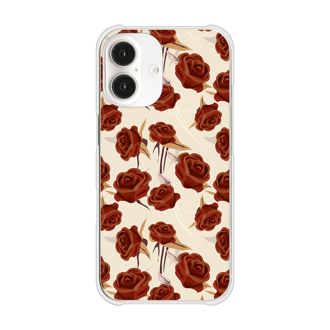 iPhone16 高画質仕上げ 背面印刷 ハードケース 【1157 クラシックローズ】
