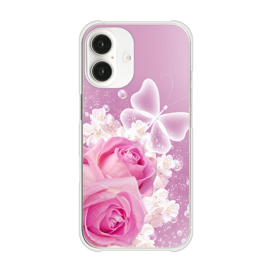 iPhone16 高画質仕上げ 背面印刷 ハードケースロマンチックなバラ
