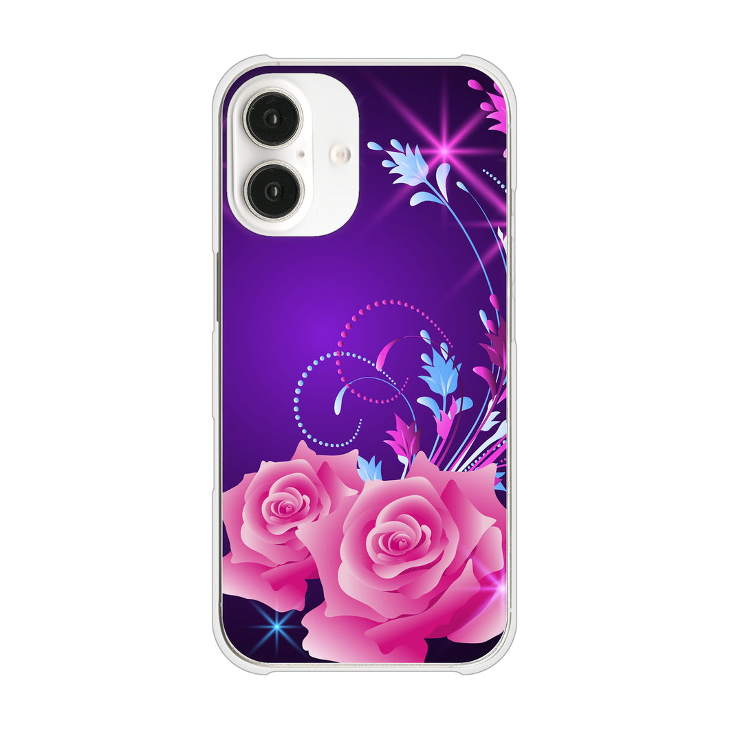 iPhone16 高画質仕上げ 背面印刷 ハードケースロマンチックなバラ