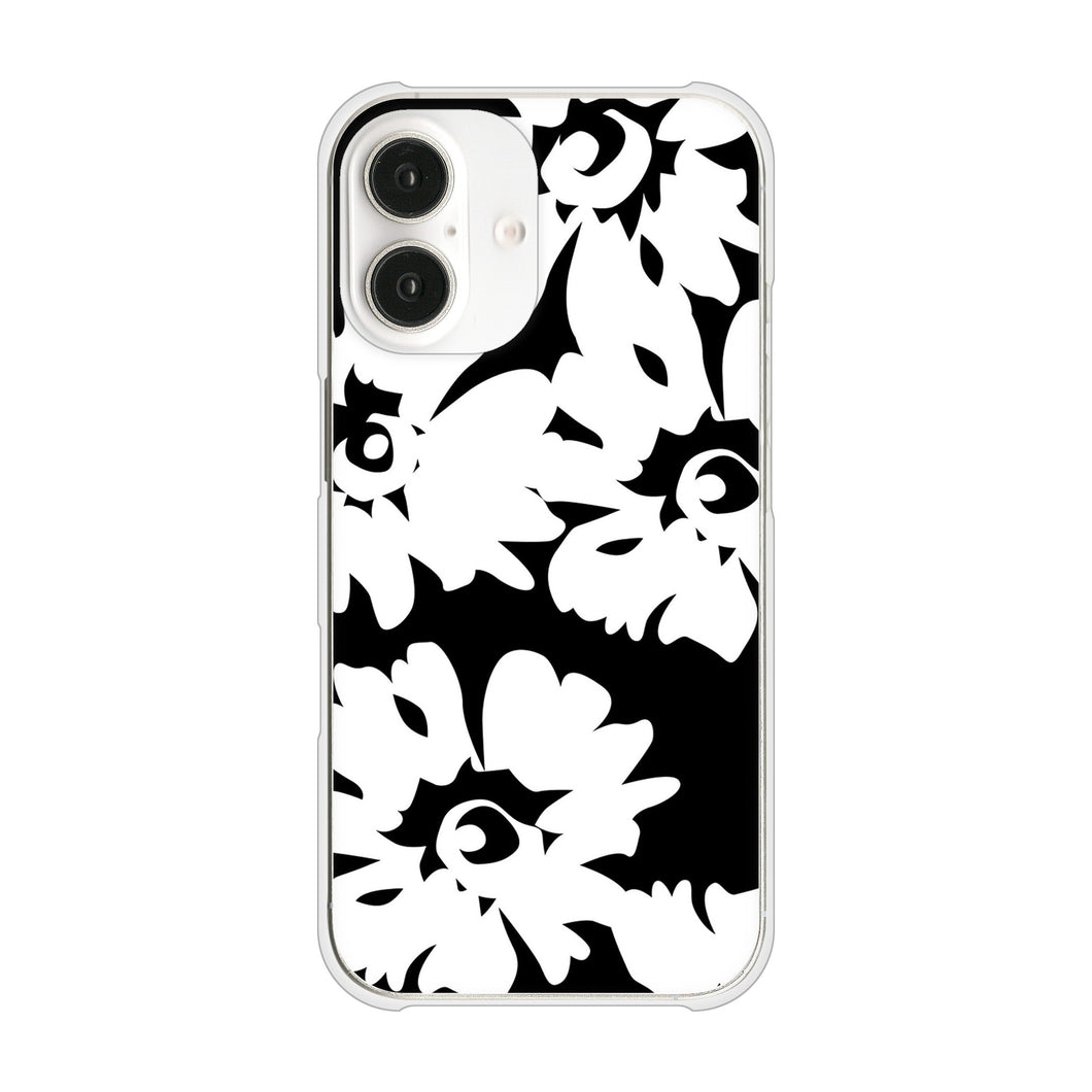 iPhone16 高画質仕上げ 背面印刷 ハードケース 【1215 モダンフラワー】