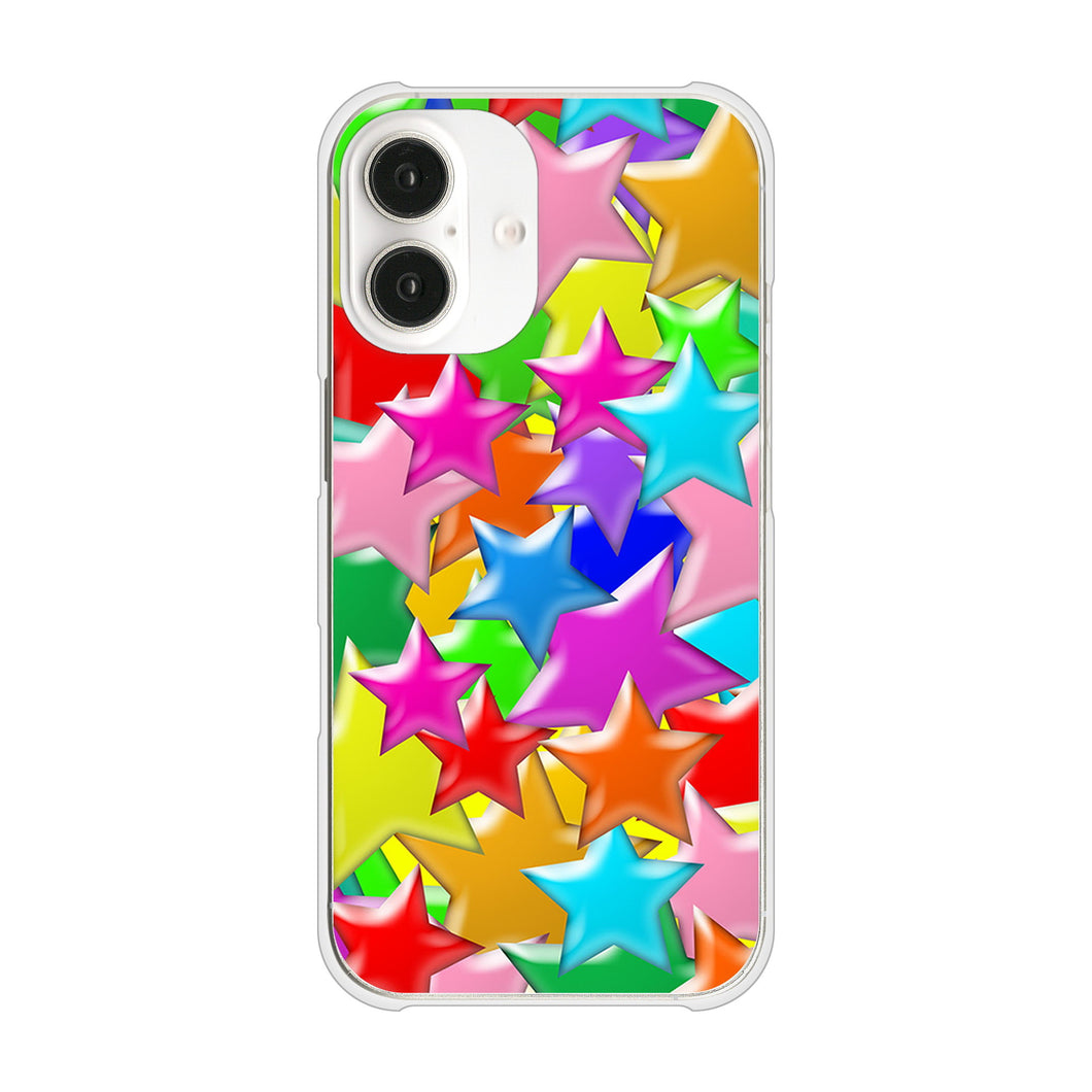 iPhone16 高画質仕上げ 背面印刷 ハードケース 【1293 ランダムスター】