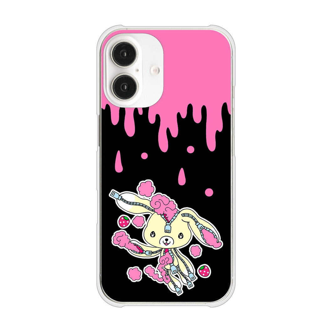 iPhone16 高画質仕上げ 背面印刷 ハードケースむかいあぐる ジッパーうさぎのジッピョン
