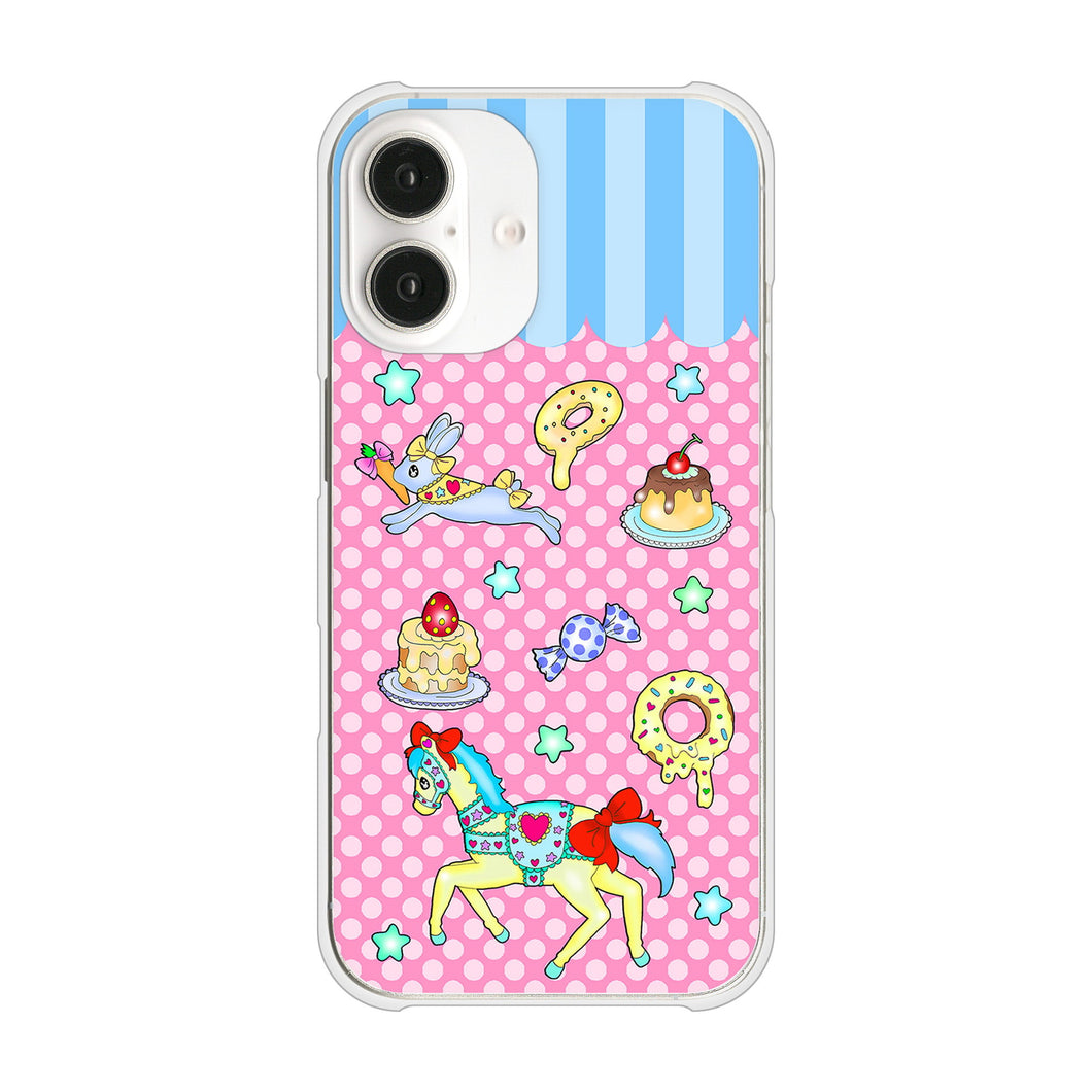 iPhone16 高画質仕上げ 背面印刷 ハードケースむかいあぐる メリーゴーランド