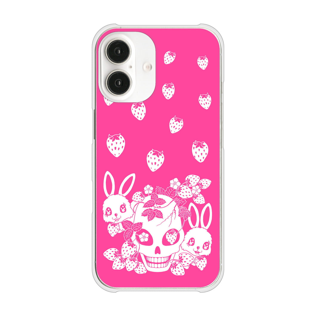 iPhone16 高画質仕上げ 背面印刷 ハードケースむかいあぐる 苺兎