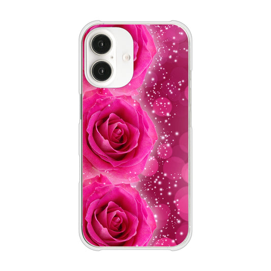 iPhone16 高画質仕上げ 背面印刷 ハードケース 【VA815 3連のバラ】