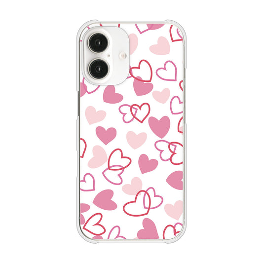 iPhone16 高画質仕上げ 背面印刷 ハードケースハートがいっぱい