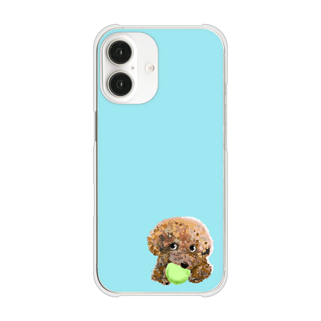 iPhone16 高画質仕上げ 背面印刷 ハードケーストイプードル&ボール