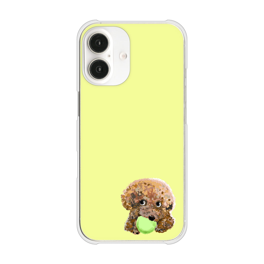 iPhone16 高画質仕上げ 背面印刷 ハードケーストイプードル&ボール