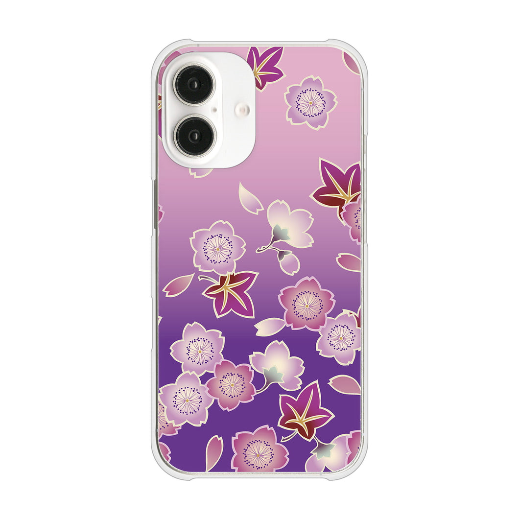 iPhone16 高画質仕上げ 背面印刷 ハードケース和花柄