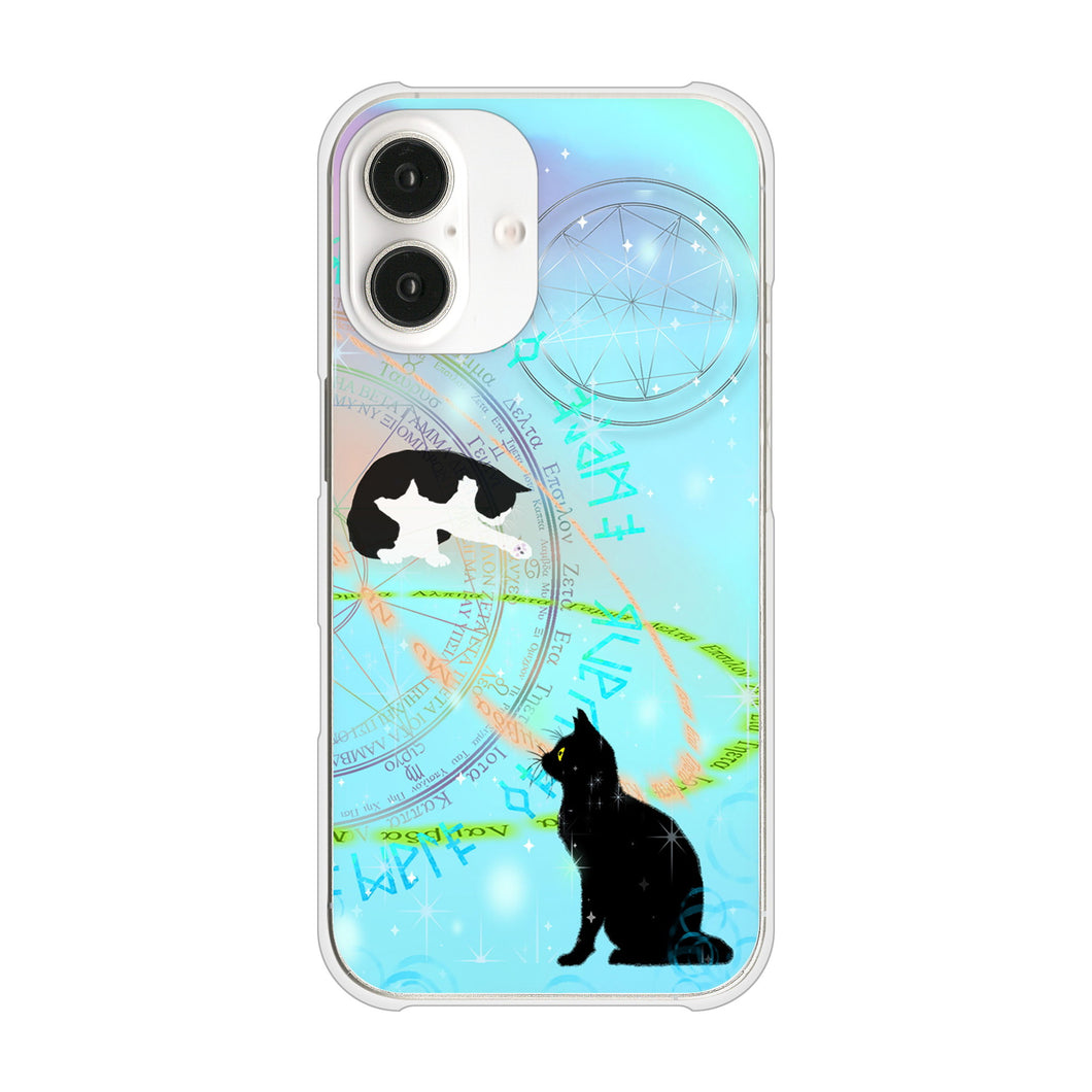 iPhone16 高画質仕上げ 背面印刷 ハードケース魔法陣猫