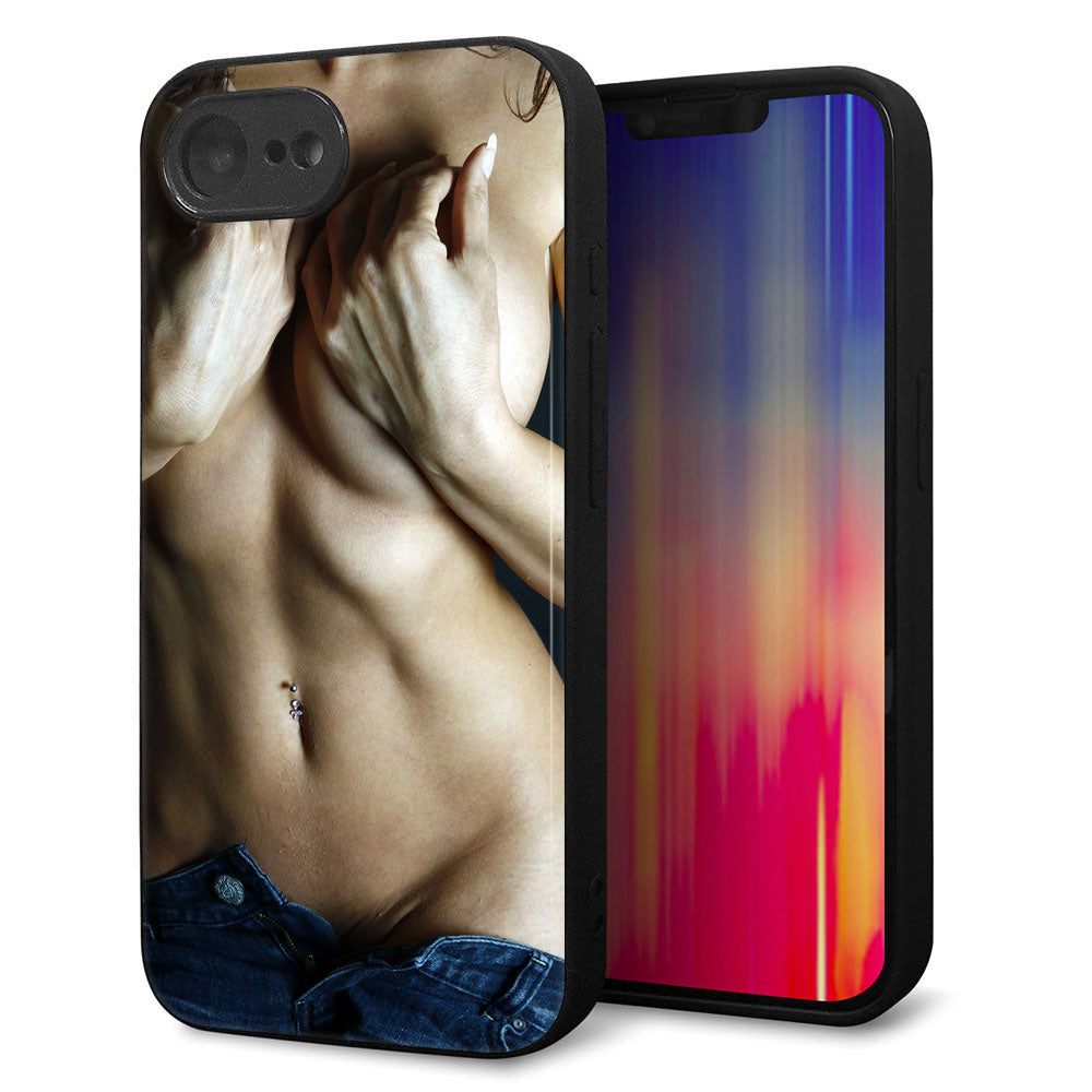 iPhone16e 強化ガラス&TPUスマホケース ガラプリ【602 ボディライン】