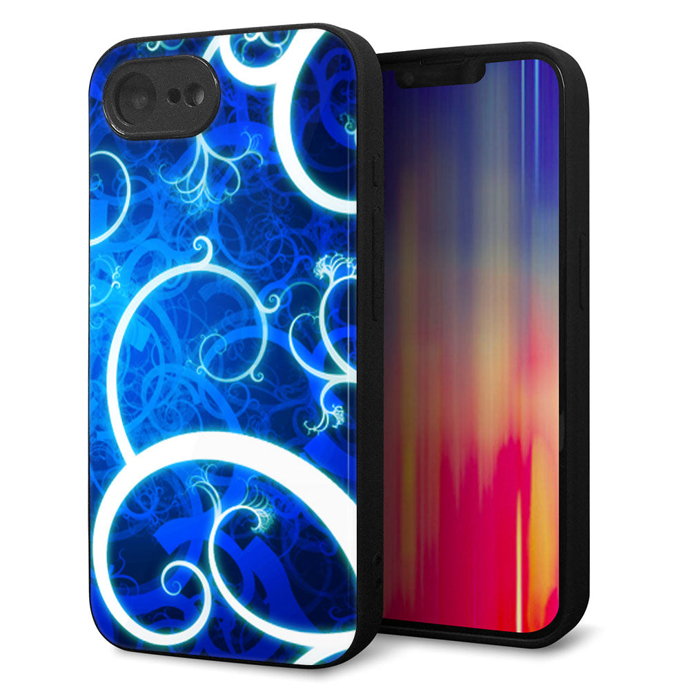 iPhone16e 強化ガラス&TPUスマホケース ガラプリ【EK850 神秘の草】