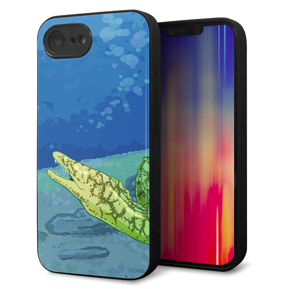 iPhone16e 強化ガラス&TPUスマホケース ガラプリ【HA260 ポケットアクアリウム ウツボ】