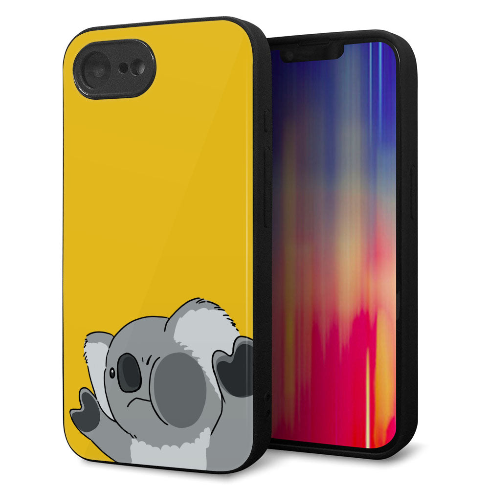 iPhone16e 強化ガラス&TPUスマホケース ガラプリ【HA301 むぎゅっとコアラ】