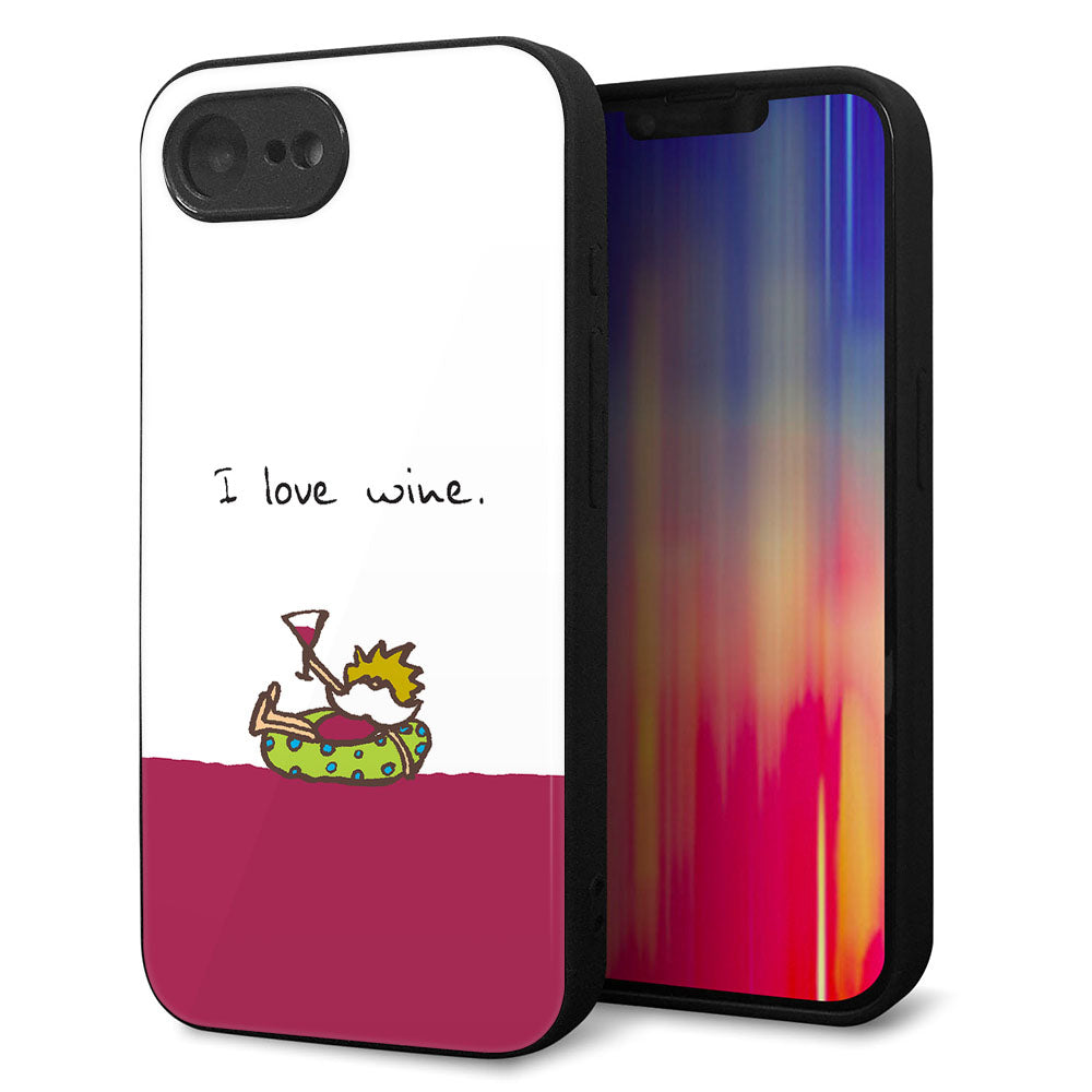 iPhone16e 強化ガラス&TPUスマホケース ガラプリ【IA811 ワインの神様】