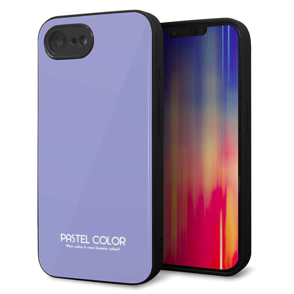 iPhone16e 強化ガラス&TPUスマホケース ガラプリ【KM900 パステルカラー(パステルブルー)】