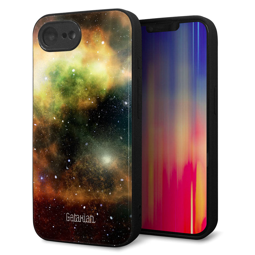 iPhone16e 強化ガラス&TPUスマホケース ガラプリ【KM926 Galaxias Yellow】