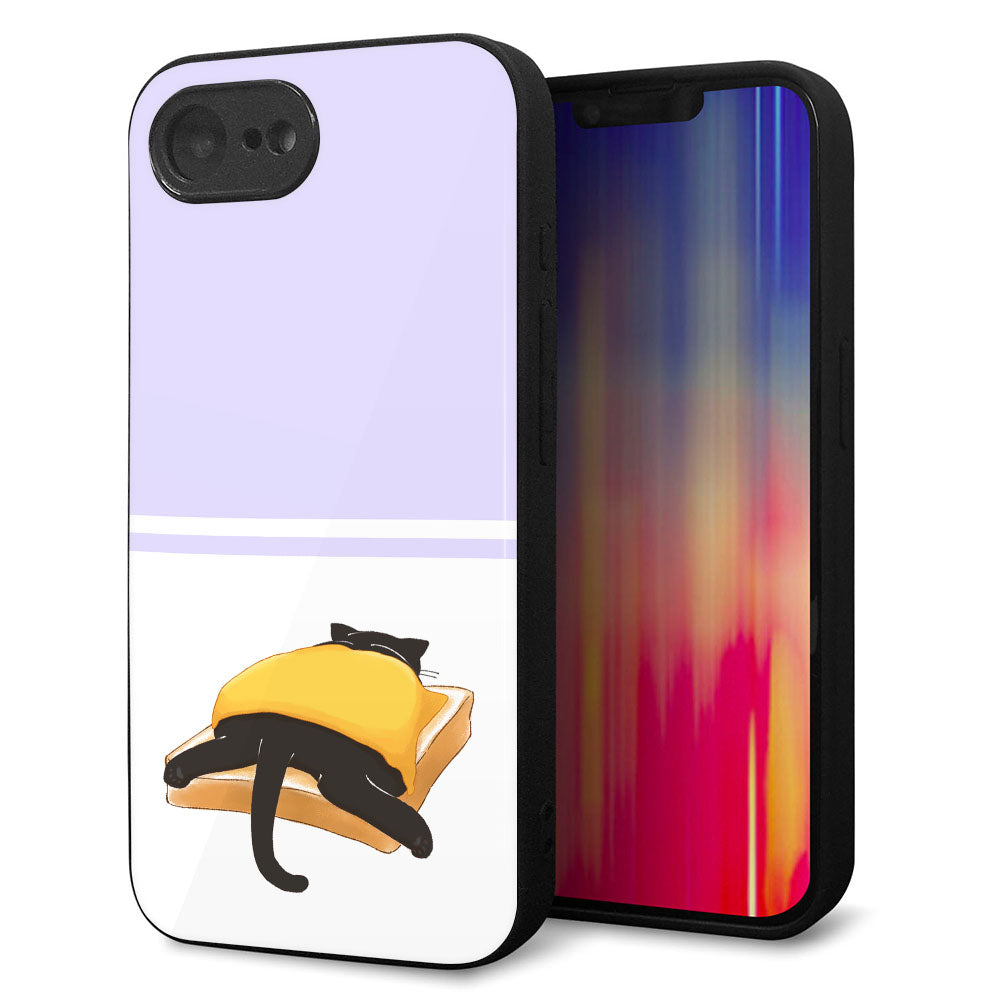 iPhone16e 強化ガラス&TPUスマホケース ガラプリ【KM962 チーズ】