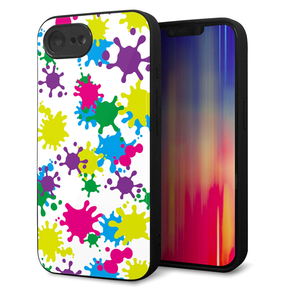 iPhone16e 強化ガラス&TPUスマホケース ガラプリ【MA878 ペイントホワイト】