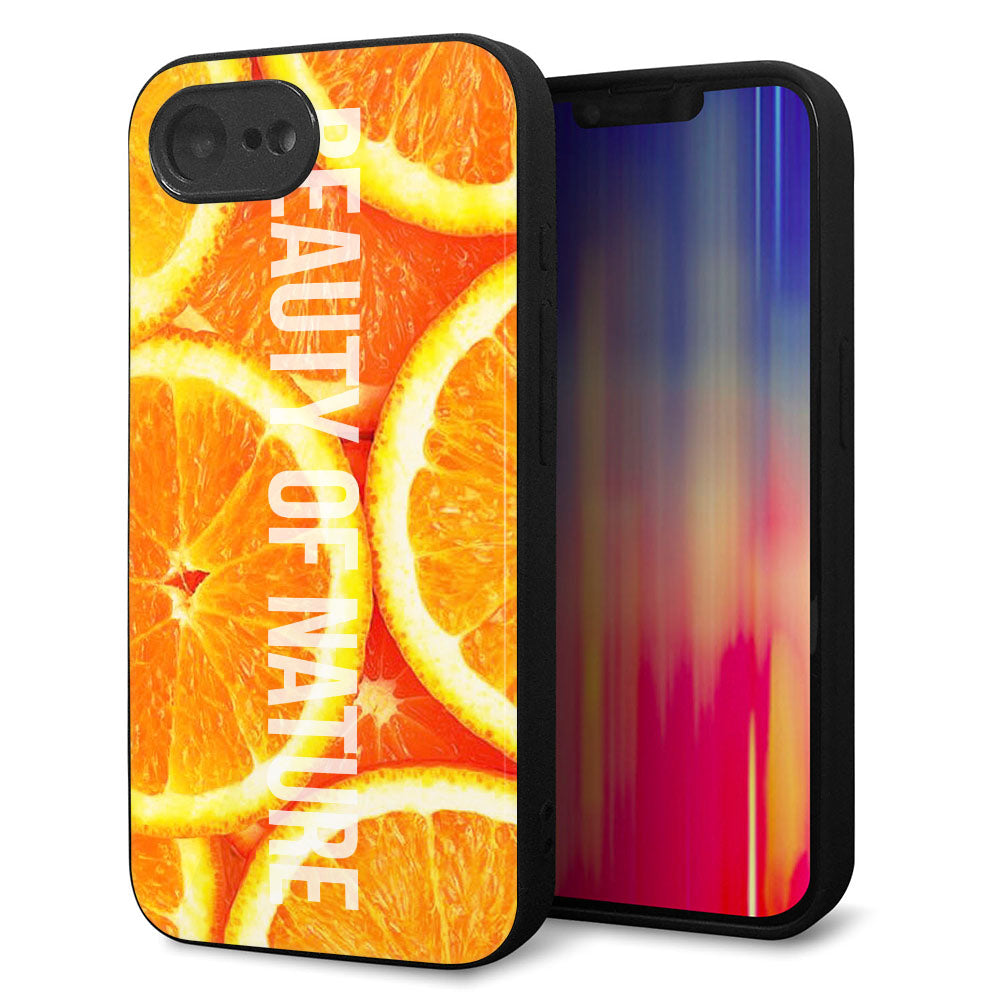 iPhone16e 強化ガラス&TPUスマホケース ガラプリ【MA882 オレンジ】