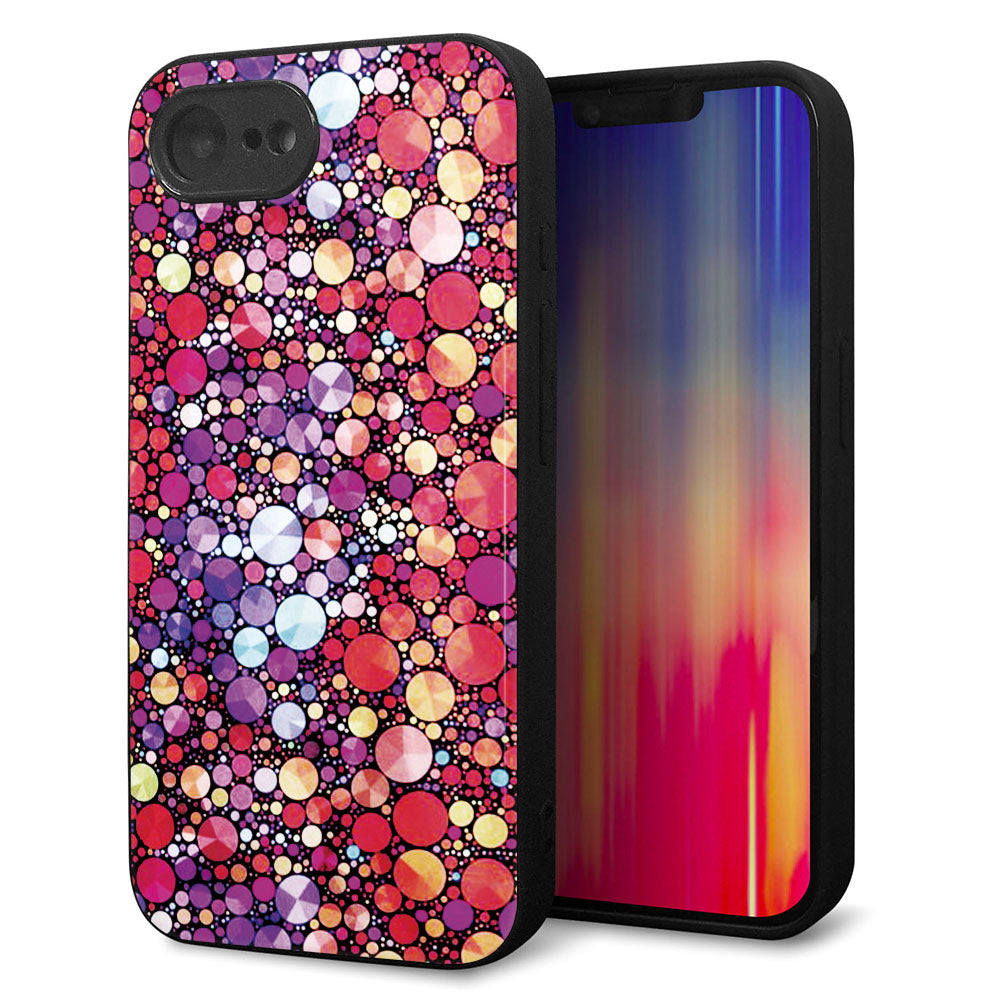 iPhone16e 強化ガラス&TPUスマホケース ガラプリ【MA954 パターン柄 B】