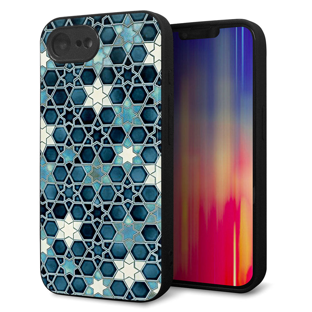 iPhone16e 強化ガラス&TPUスマホケース ガラプリ【MA955 パターン柄 C】